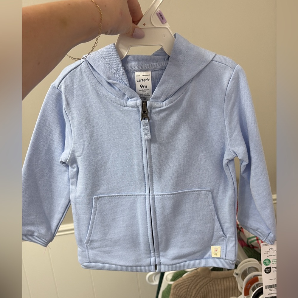 Carter's Light Blue Kids' Zip-Up Hoodie